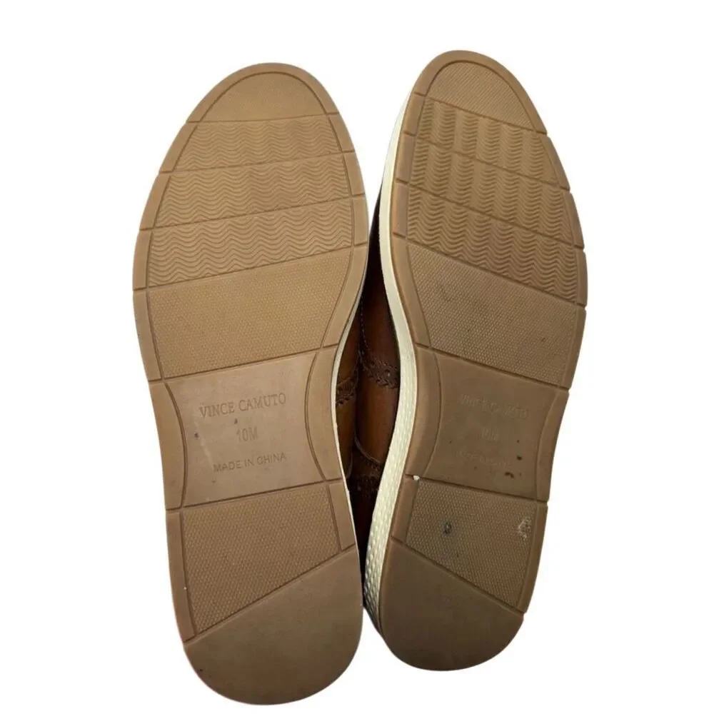 Vince Camuto Oxford Mens Size 10 Brown Leather Brogue‎ Shoes